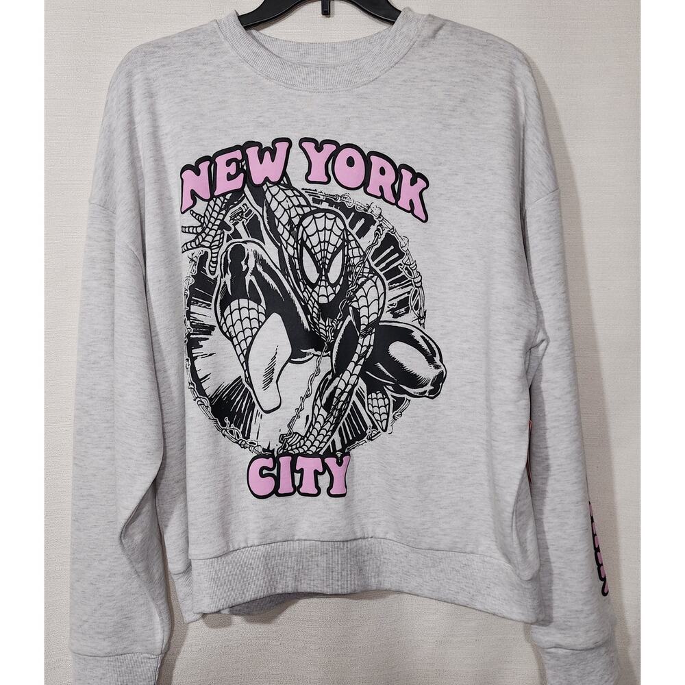 New york Spider-Man sweatshirt women's Large NWT